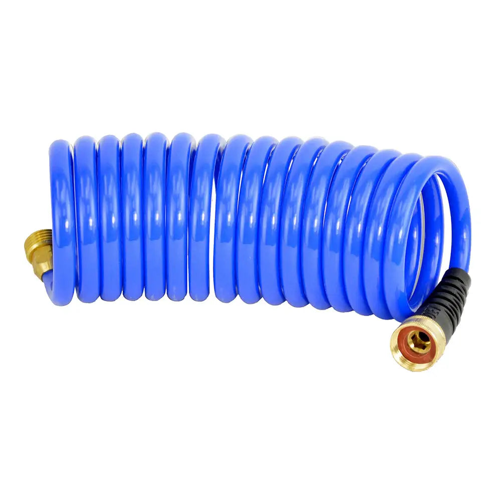 HoseCoil 15’ Blue Self Coiling Hose w/Flex Relief [HS1500HP] - Cleaning