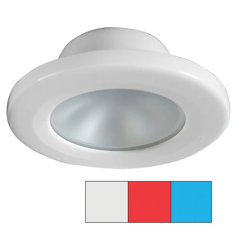 White Finish i2Systems Apeiron A3120 Red Cool White Blue Screw Mount Light - Dome/Down Lights