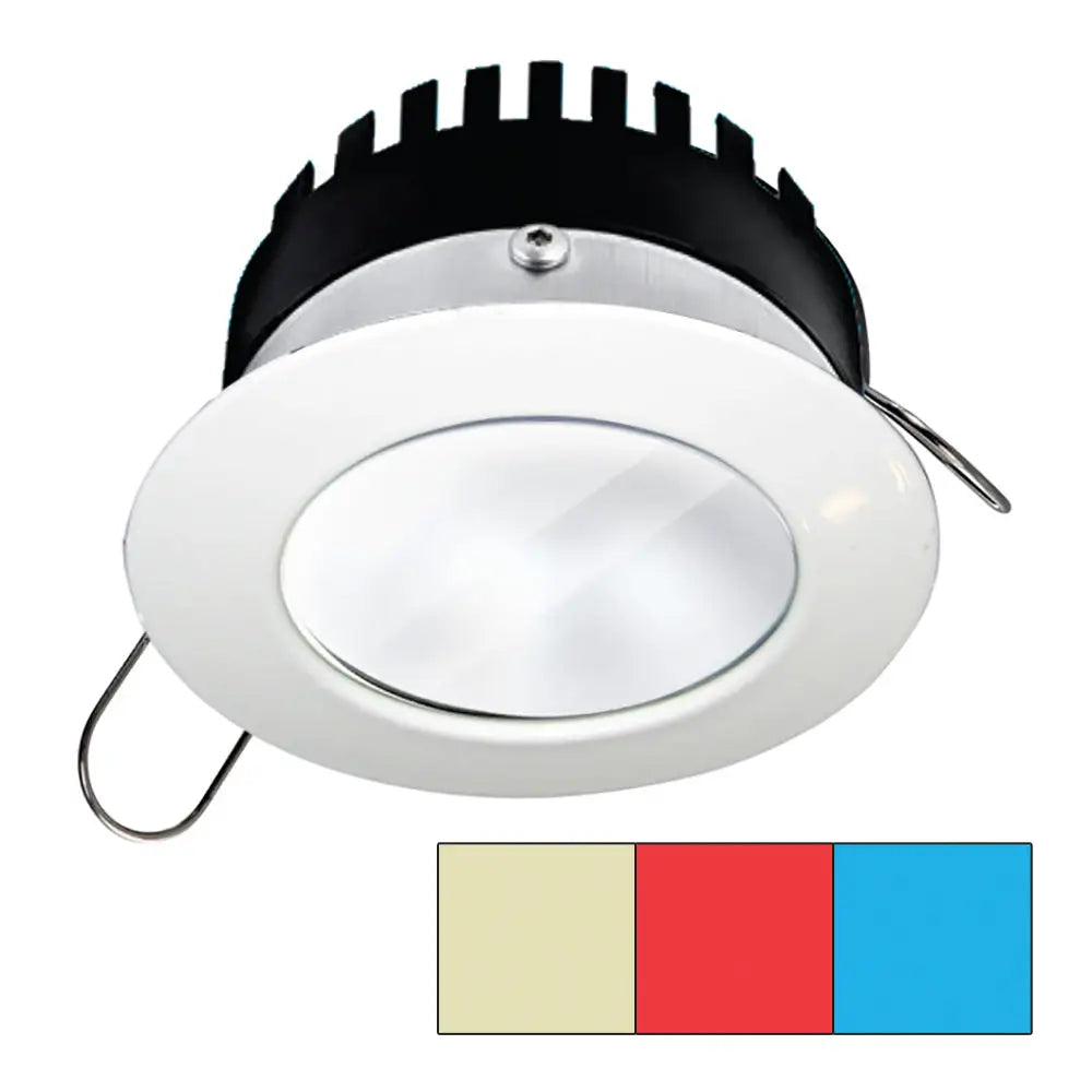 i2Systems Apeiron Pro A503 - 3W - Round - Warm White Red Blue - White Finish [A503-31CBBR-HE] - Dome/Down Lights
