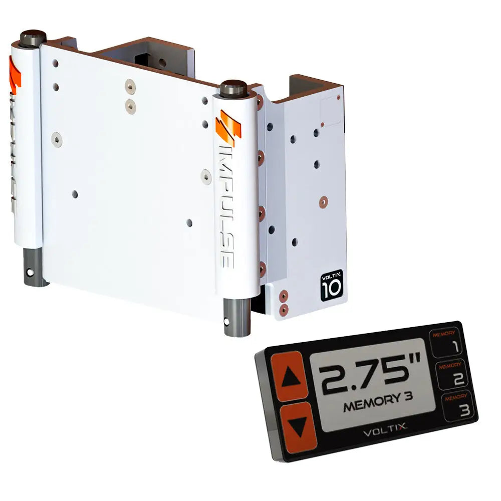IMPULSE 10’’ Set Back Electric Jack Plate w/Smart Control - White Cerakote [75070-W] - Jack Plates