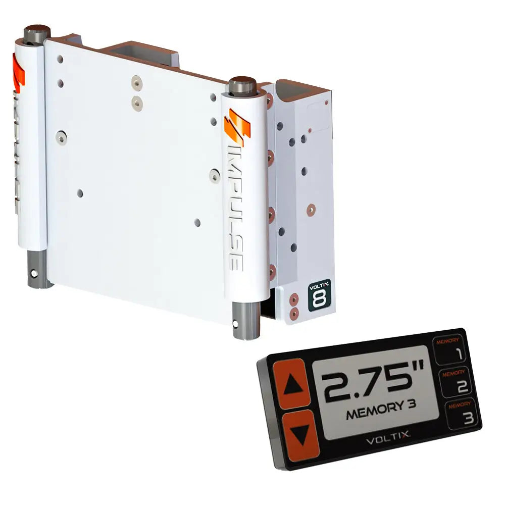 IMPULSE XL 8’’ Set Back Electric Jack Plate w/Smart Control - White Cerakote [75061-W] - Jack Plates