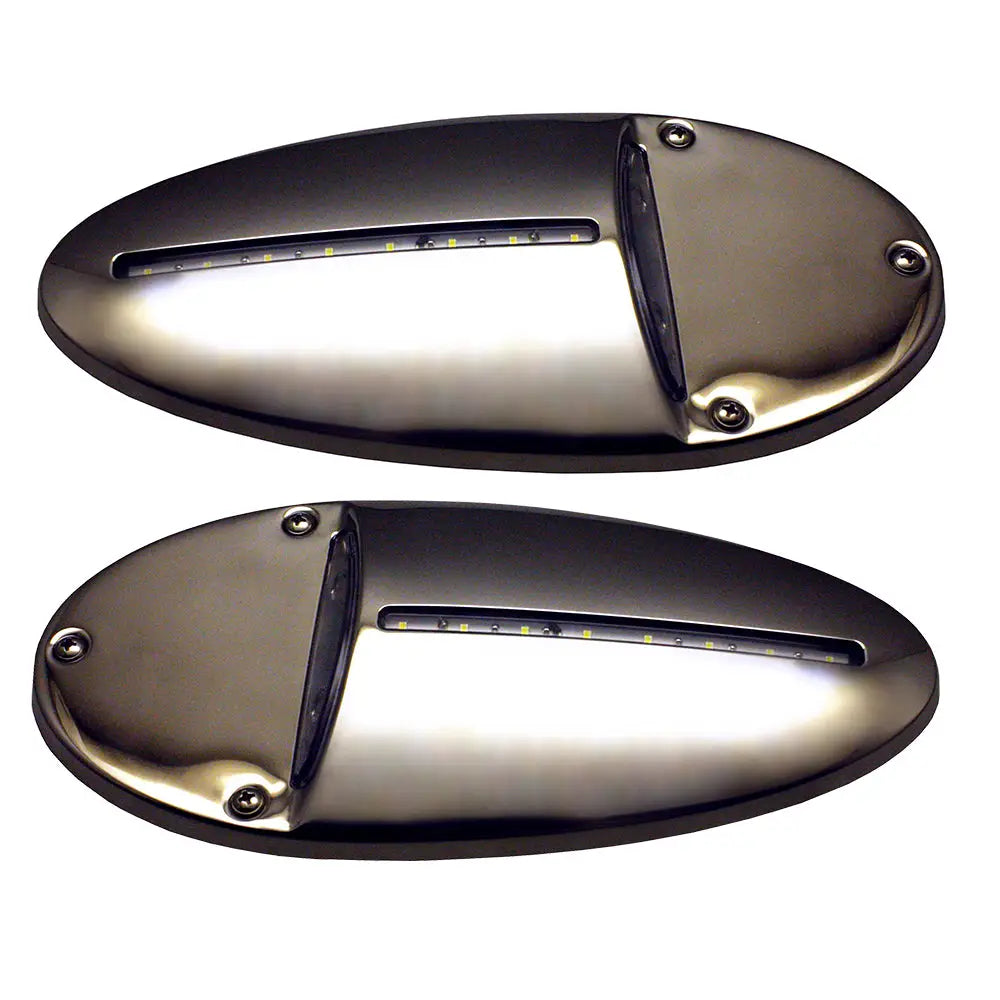 Innovative Lighting LED Docking Light- Mirrored Stainless Steel - Pair [585-0220-7] - Flood/Spreader Lights