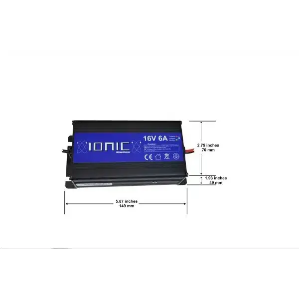 Ionic Lithium 16V 52Ah | Marine Electronics/Sonar LiFePO4 Battery + Charger