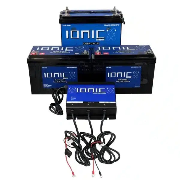 Ionic Lithium 24V LiFePO4 Bass Boat Bundle | Trolling Motors and Starter Batteries