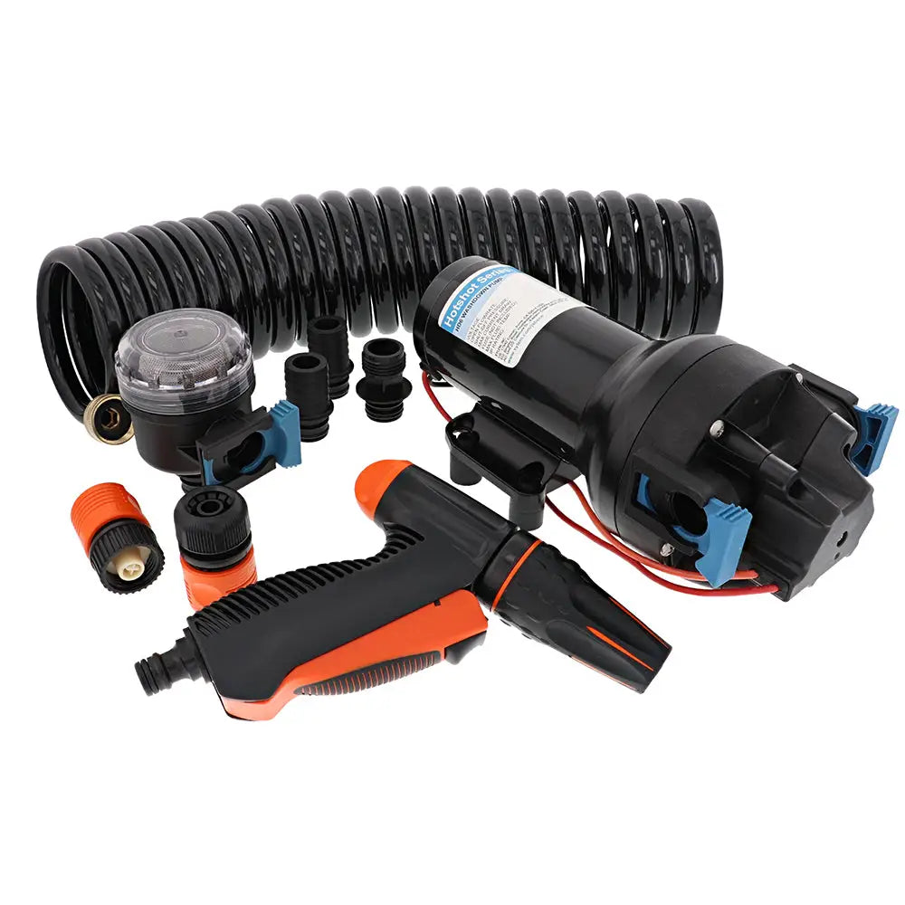 Jabsco HotShot HD6 Heavy Duty Washdown Pump w/25 HoseCoil - 12V - 6 GPM - 70 PSI [P601J-219N-4A] - Washdown / Pressure