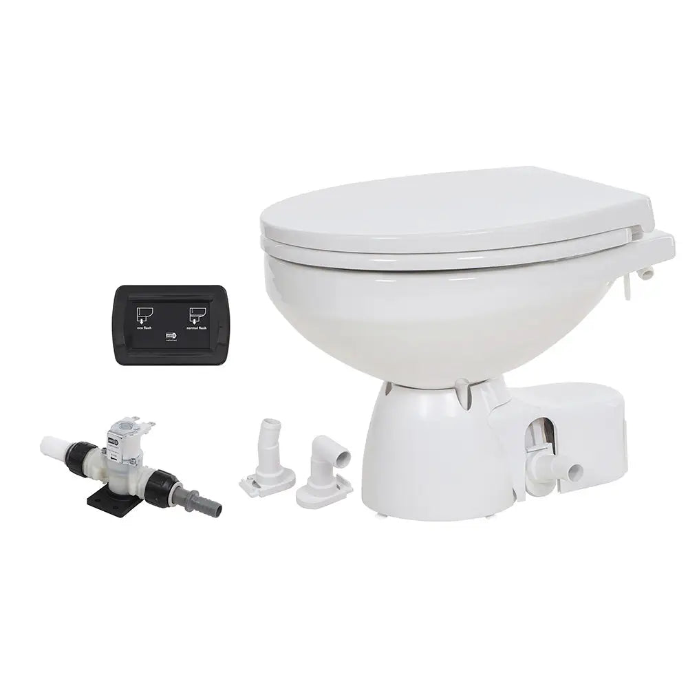 Jabsco Quiet Flush E2 Fresh Water Toilet Regular Bowl - 12V Soft Close Lid [38045-4192RSP] - Marine Sanitation