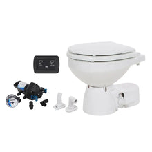Jabsco Quiet Flush E2 Raw Water Toilet Compact Bowl - 24V - Soft Close Lid [38245-3094RSP] - Marine Sanitation