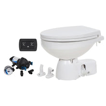 Jabsco Quiet Flush E2 Raw Water Toilet Regular Bowl - 12V Soft Close Lid [38245-4192RSP] - Marine Sanitation