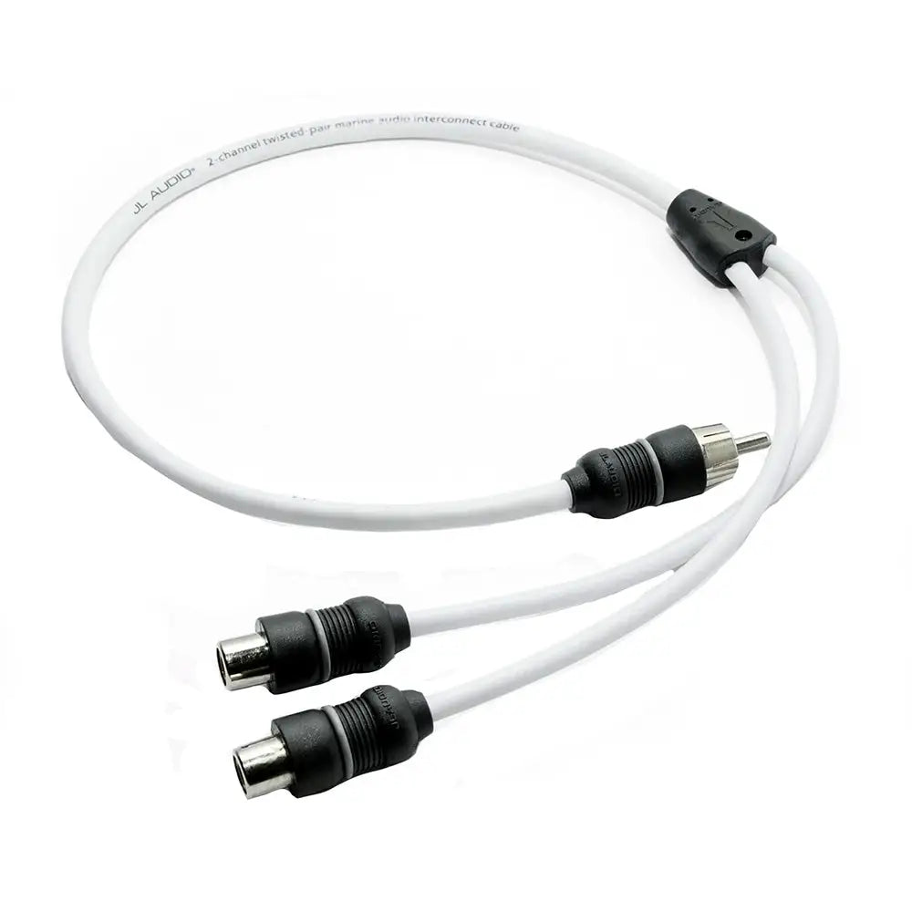 JL Audio 2 Channel Marine Audio Y-Adaptor 1 Male Plug to 2 Female Jacks - XMD-WHTAICY-1M2F [010-13553-00] - Accessories