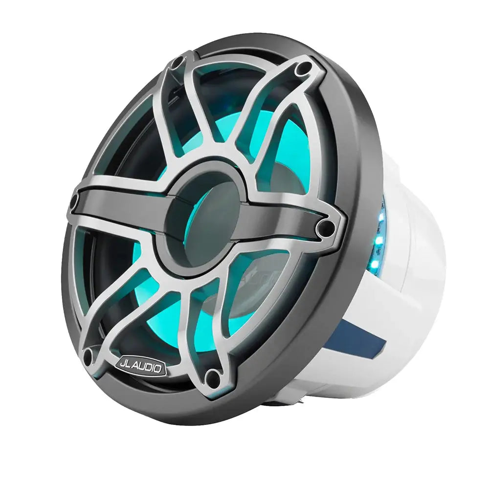 JL Audio M6 10’’ Marine Subwoofer w/Titanium Sport Grille Transflective LED Lighting - M6-10W-S-GmTi-i-4 [010-03491-00]