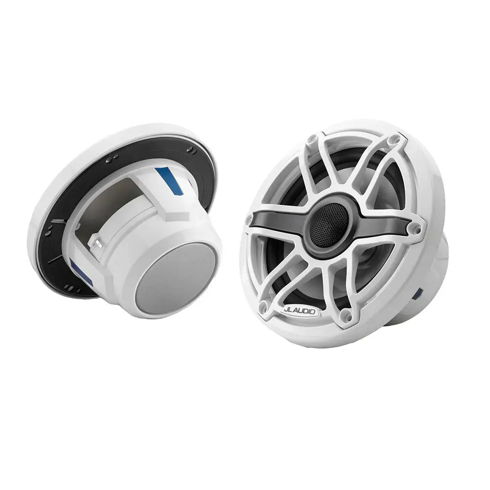 JL Audio M6 Series 6.5’’ Marine Coaxial Speakers w/Gloss White Sport Grille - M6-650X-S-GwGw [010-03090-00] - Speakers