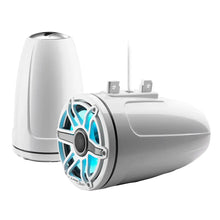 JL Audio M6 Series 7.7’’ Enclosed Tower Coaxial System w/Gloss White Classic Grille Transflective LED Lighting