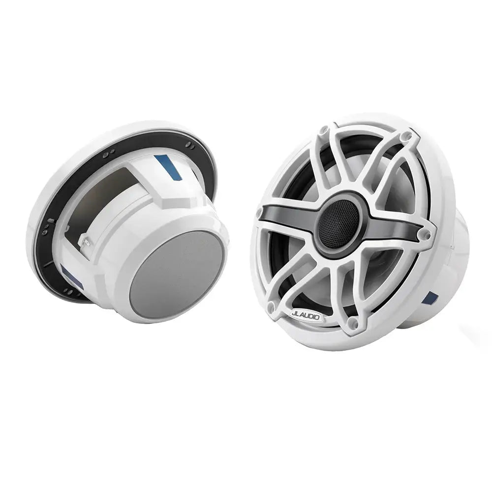 JL Audio M6 Series 7.7’’ Marine Coaxial Speakers w/Gloss White Sport Grille - M6-770X-S-GwGw [010-03073-00] - Speakers