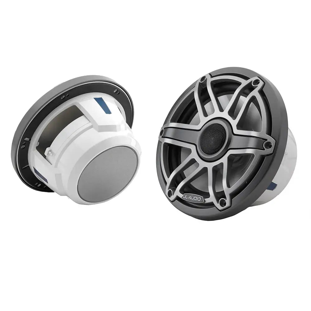 JL Audio M6 Series 7.7’’ Marine Coaxial Speakers w/Titanium Sport Grille - M6-770X-S-GmTi [010-03075-00] - Speakers