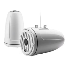 JL Audio M6 Series 8.8’’ Enclosed Tower Coaxial System w/Gloss White Classic Grille Black Tweeter Mesh