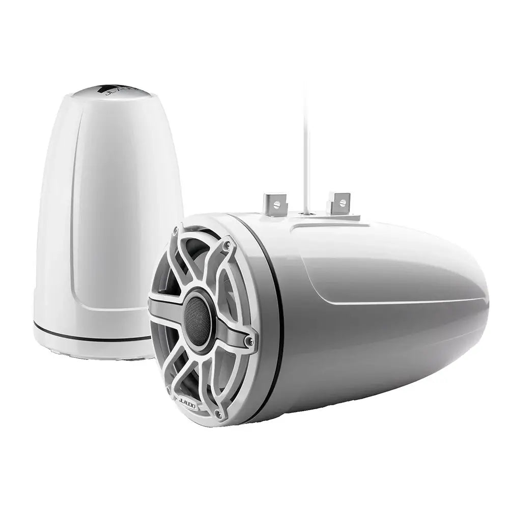 JL Audio M6 Series 8.8’’ Enclosed Tower Coaxial System w/Gloss White Sport Grille - M6-880ETXv3-Gw-S-GwGw
