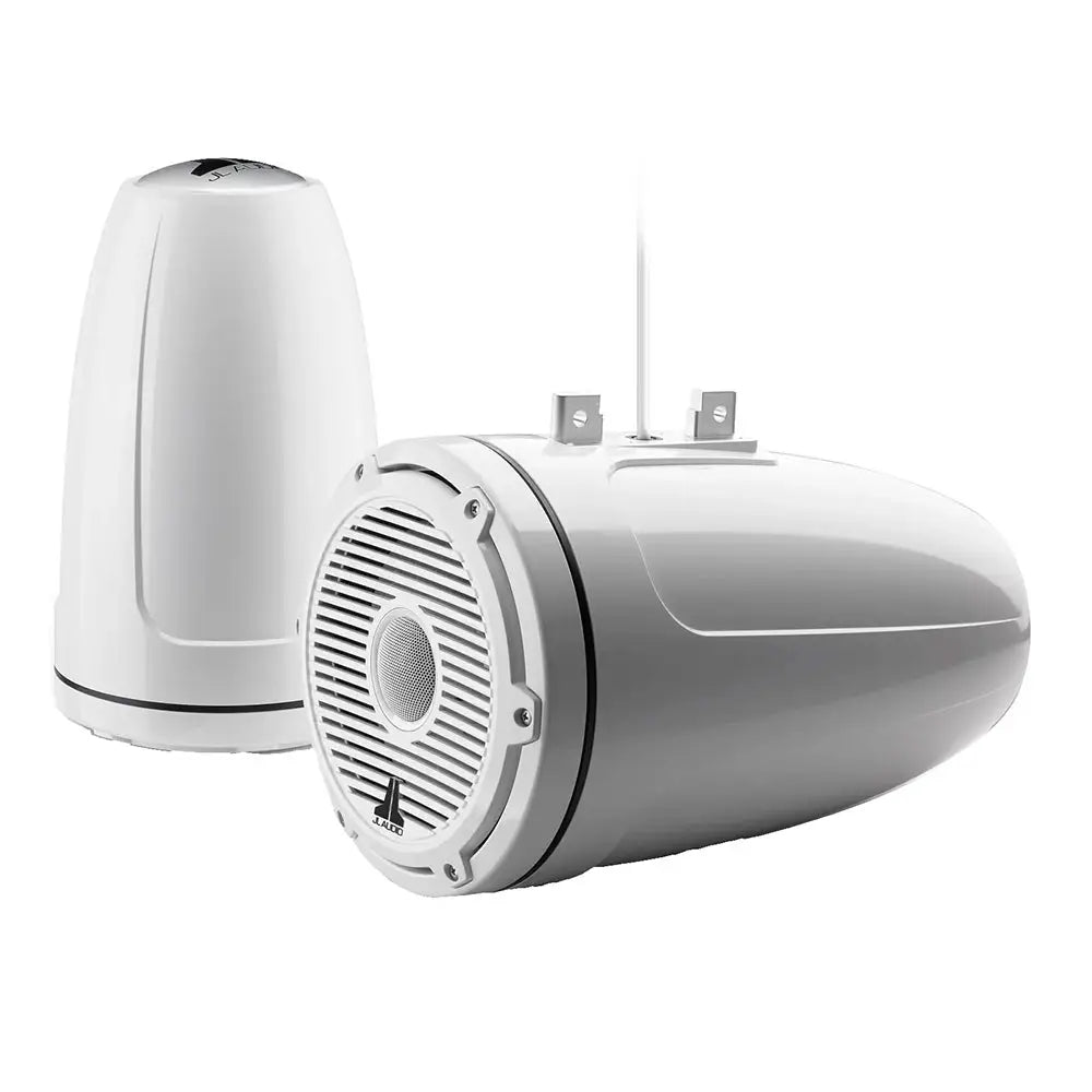 JL Audio M6 Series 8.8’’ Enclosed Tower Coaxial System w/Gloss White Classic Grille - M6-880ETXv3-Gw-C-3Gw