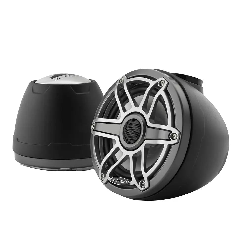 JL Audio M6 VeX Series 6.5’’ Enclosed Coaxial Speakers w/Titanium Sports Grilles - M6-650VEX-Mb-S-GmTi [010-03263-00]