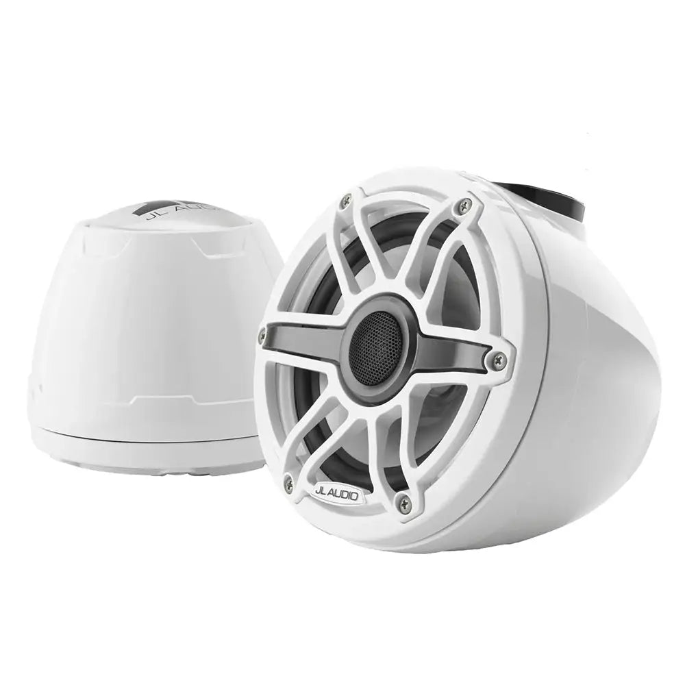 JL Audio M6 VeX Series 6.5’’ Enclosed Coaxial Speakers w/White Sports Grilles - M6-650VEX-Gw-S-GwGw [010-03260-00]