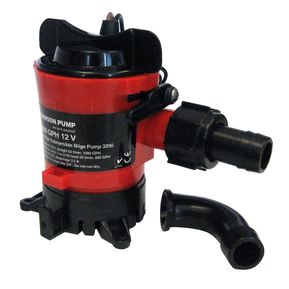 Johnson Pump 1000 GPH Bilge Pump 3/4’’ 12V Dura Ports [32903] - Bilge Pumps