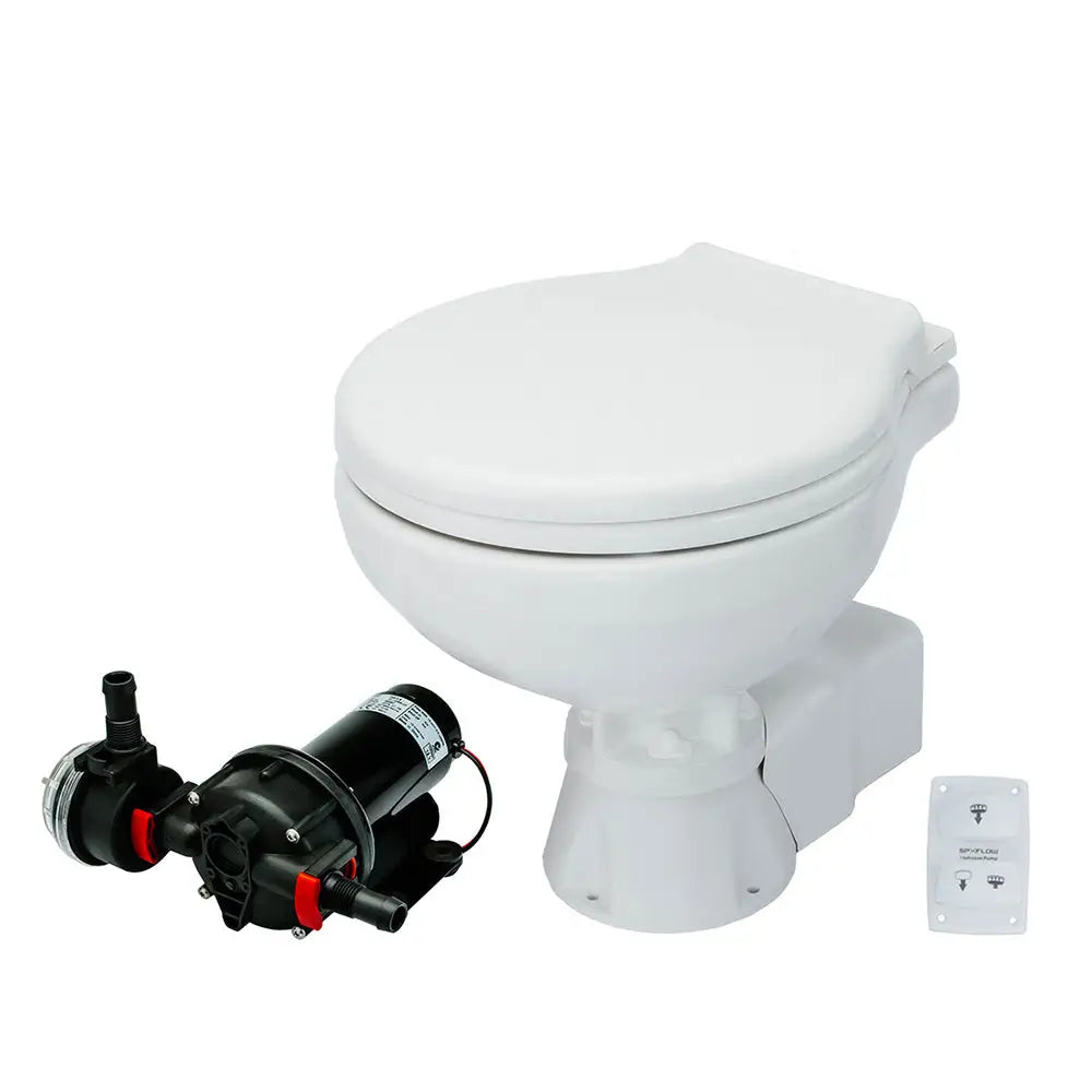 Johnson Pump AquaT Toilet Silent Electric Compact - 12V w/Pump [80-47231-01] - Marine Sanitation