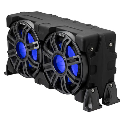 KICKER 10’’ Loaded Premium Marine Enclosure w/Passive Radiator - 4-Ohm [51MWLE104] - Subwoofers