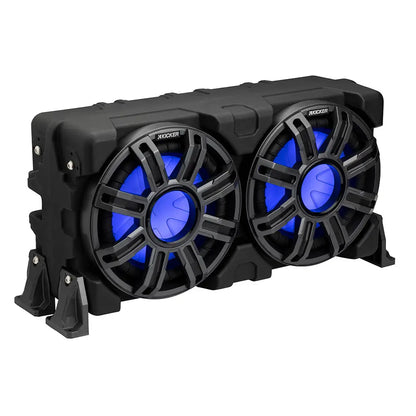 KICKER 10’’ Loaded Premium Marine Enclosure w/Passive Radiator - 4-Ohm [51MWLE104] - Subwoofers