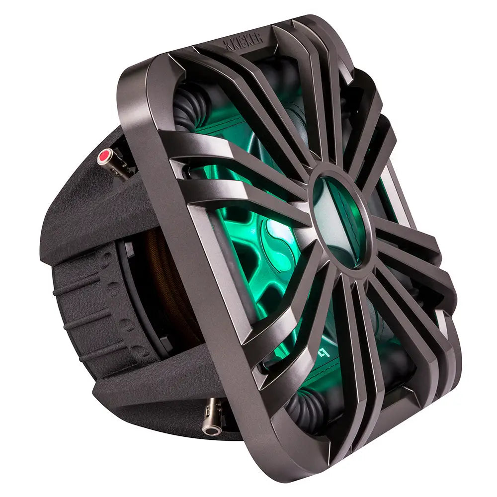 KICKER 12’’ Square Subwoofer Grille f/11S12L7 44L7S12 - Charcoal LED Lighting [11L712GLC] - Accessories