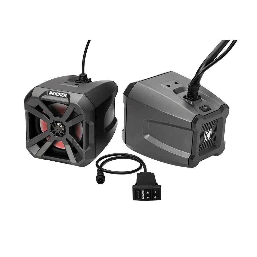 KICKER 6.5’’ LED PowerCan Powersports Bluetooth Speakers - Black [48BTCAN65] - Speakers