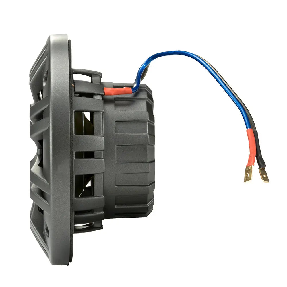 KICKER KM4 4’’ Marine Coaxial Speakers w/1/2’’ Tweeters - 2-Ohm Charcoal White [45KM42] - Speakers