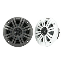 KICKER KM4 4’’ Marine Coaxial Speakers w/1/2’’ Tweeters - 4-Ohm Charcoal White [45KM44] - Speakers