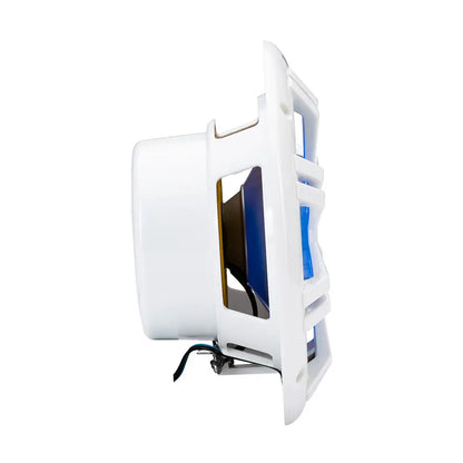 KICKER KM60 6.5’’ Marine Coaxial Speakers w/1/2’’ Tweeters - 4 OHM - White w/RGB LEDs [51KM604WL] - Speakers