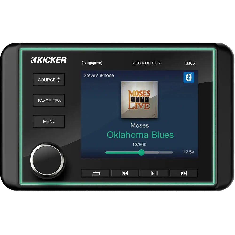 KICKER KMC5 Weather-Resistant Gauge-Style Media Center w/Bluetooth [46KMC5] - Stereos