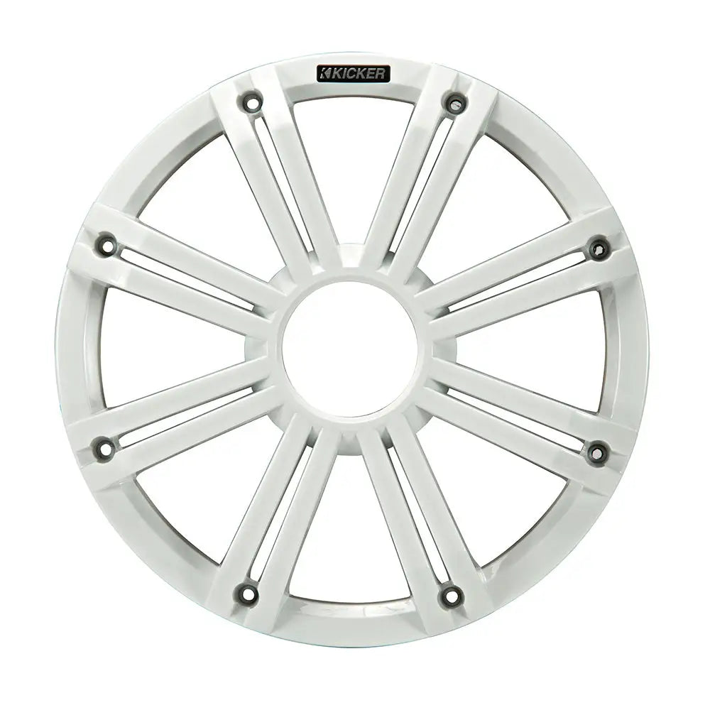 KICKER KMG10 10’’ Grille f/KM10 KMF10 Subwoofers - White LED Lighting [45KMG10W] - Accessories