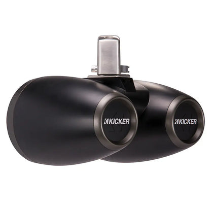 KICKER KMTC65 6.5’’ LED Coaxial Dual Tower System - Black w/Charcoal Grille [45KMTDC65] - Speakers - Tower/Soundbars