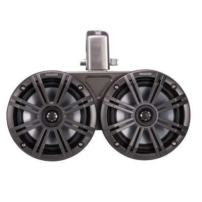 KICKER KMTC65 6.5’’ LED Coaxial Dual Tower System - Black w/Charcoal Grille [45KMTDC65] - Speakers - Tower/Soundbars