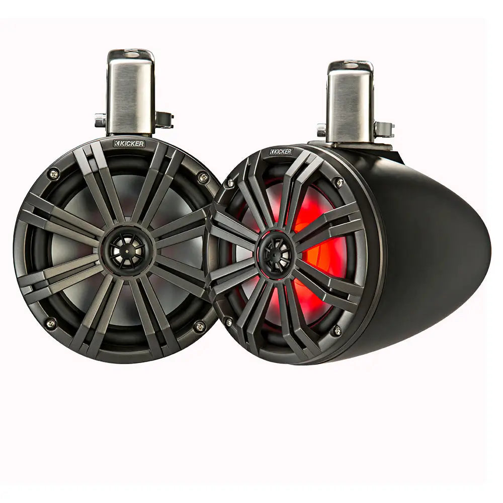 KICKER KMTC8 8’’ LED Coaxial Tower System - Black w/Charcoal Grille [45KMTC8] - Speakers - Tower/Soundbars