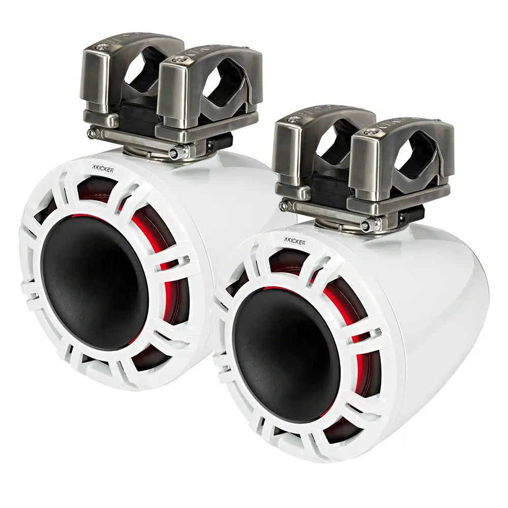 KICKER KMTC9 9’’ Horn Loaded Tower System - 4-Ohm White [44KMTC94W] - Speakers - Tower/Soundbars