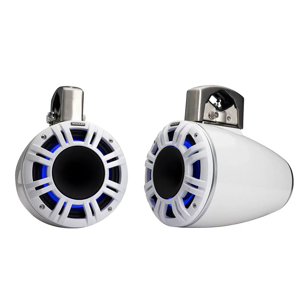 KICKER KMTCXL65 6.5’’ LED Horn Loaded Compression Driver Tower System - White [51KMTCXL65W] - Speakers - Tower/Soundbars