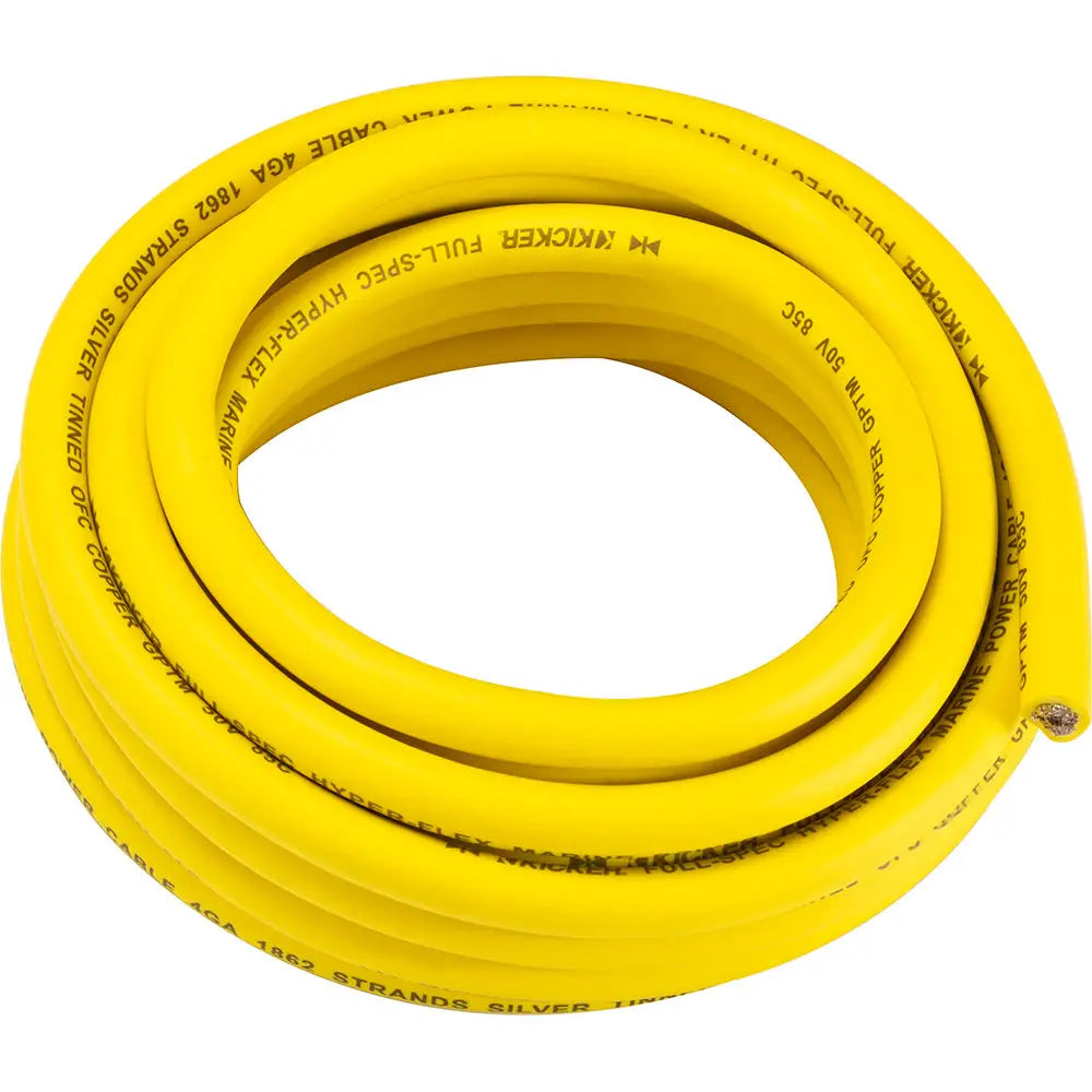 KICKER KMWPY420 20’ 4AWG Power Wire - Yellow [47KMWPY420] - Wire