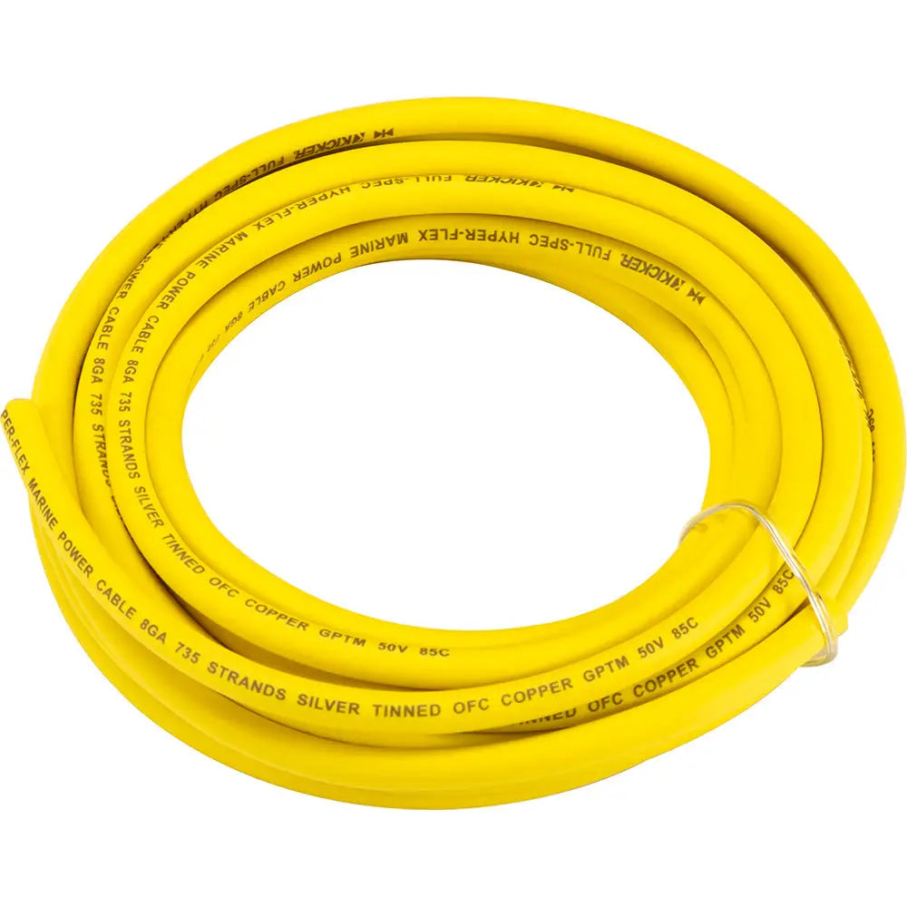 KICKER KMWPY820 20’ 8AWG Power Wire - Yellow [47KMWPY820] - Wire