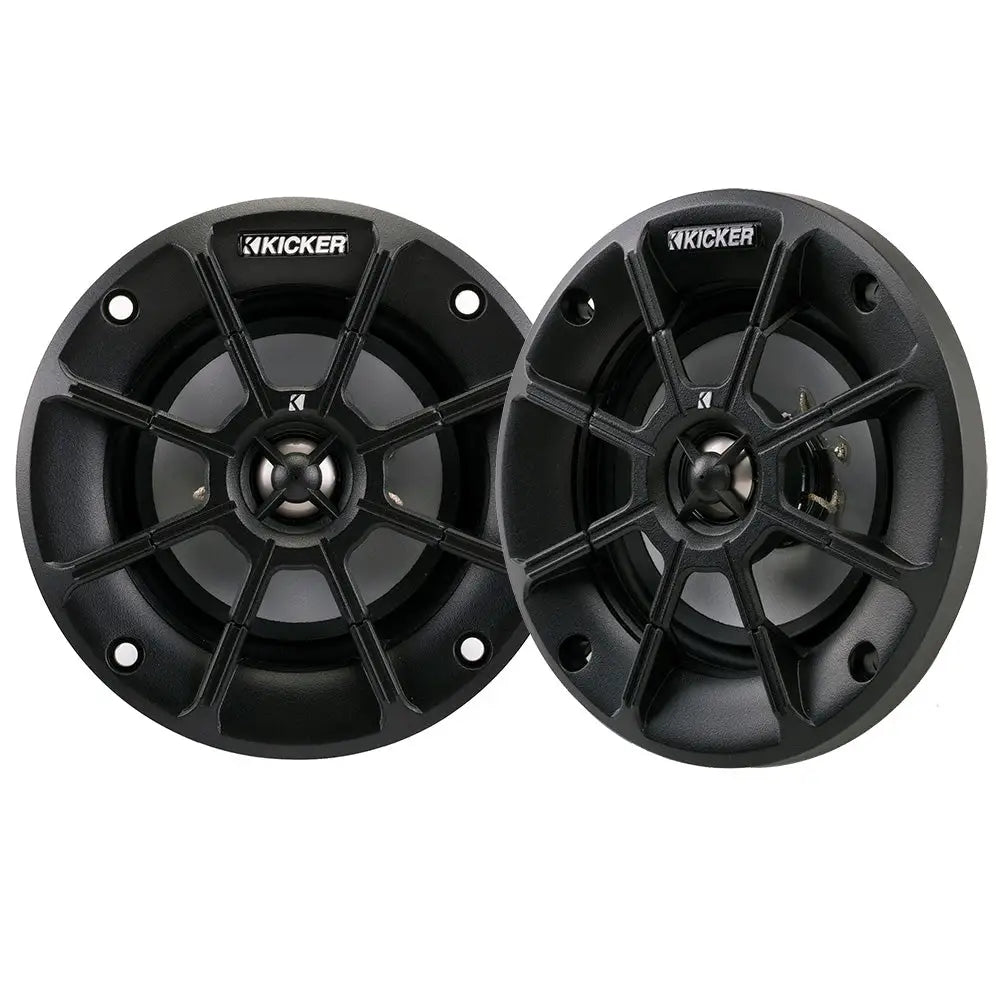 KICKER PS4 4’’ Powersports Weather-Proof Coaxial Speakers - 4-Ohm Black [40PS44] - Speakers