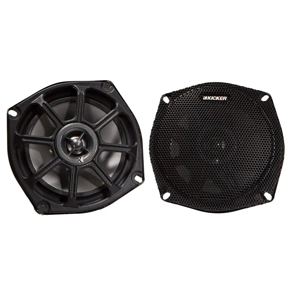 KICKER PS5250 5.25’’ Weather-Resistant Coaxial Speakers f/Motorcycles/ATVs - 2-Ohm Black [10PS5250] - Speakers