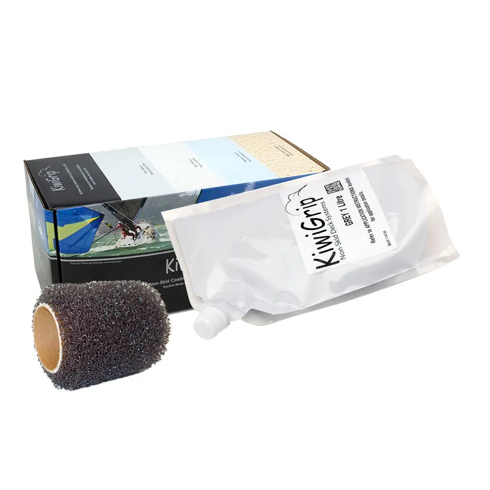KiwiGrip 1 Liter Pouch - Grey w/4’’ Roller [KG-1GP-R] - Non-Skid Paint