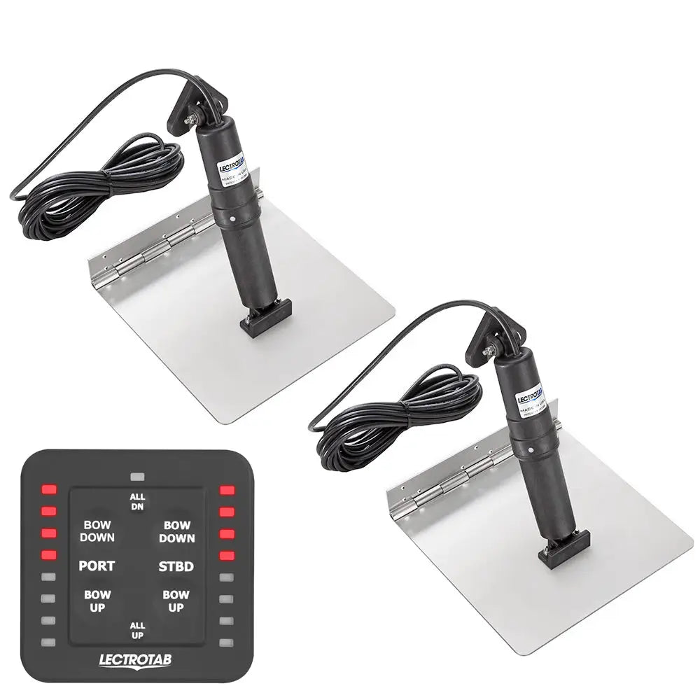 Lectrotab XKA Stainless Steel Trim Tab Kit w/One-Touch Control - 12 x 24 [XKASL12X24] - Trim Tabs