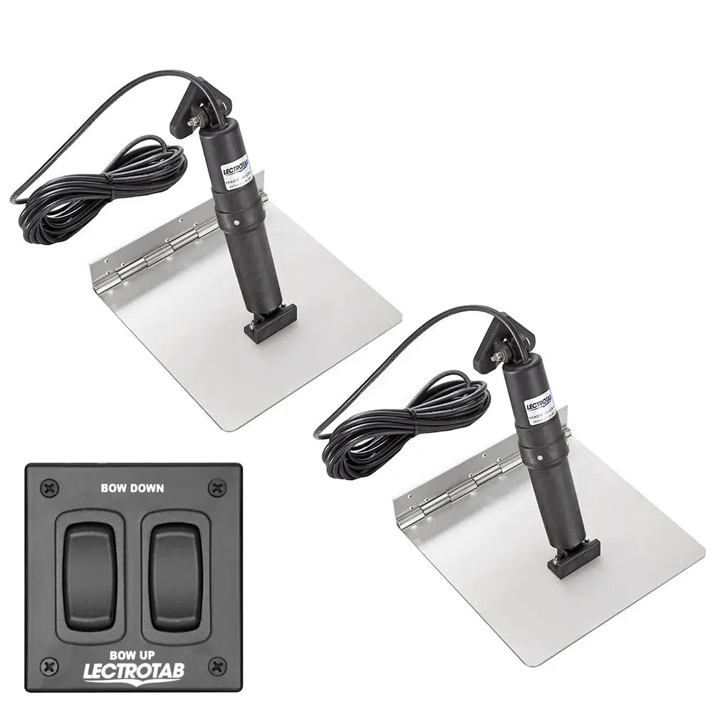 Lectrotab XKA Stainless Steel Trim Tab Kit w/Rocker Switch - 9 x 18 [XKAF9X18] - Trim Tabs