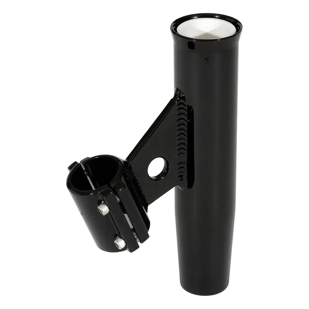 Lee’s Clamp-On Rod Holder - Black Aluminum - Vertical Mount - Fits 1.315 O.D. Pipe [RA5002BK] - Rod Holders