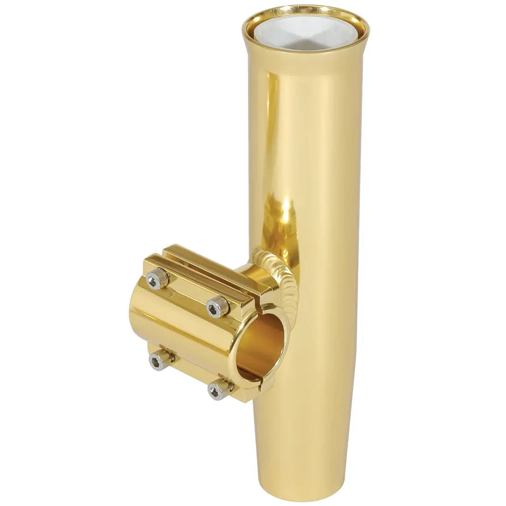 Lee’s Clamp-On Rod Holder - Gold Aluminum - Horizontal Mount - Fits 1.315’’ O.D. Pipe [RA5202GL] - Rod Holders
