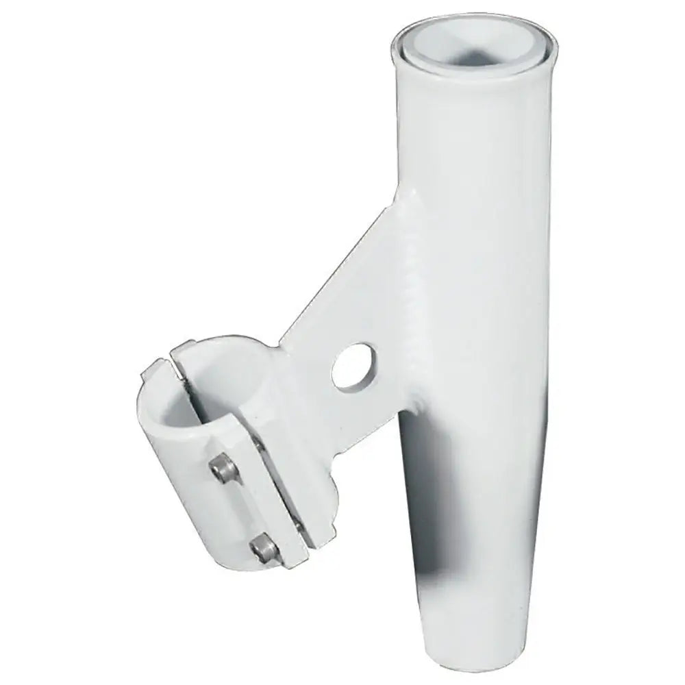 Lee’s Clamp-On Rod Holder - White Aluminum - Vertical Mount - Fits 2.375’’ O.D Pipe [RA5005WH] - Rod Holders