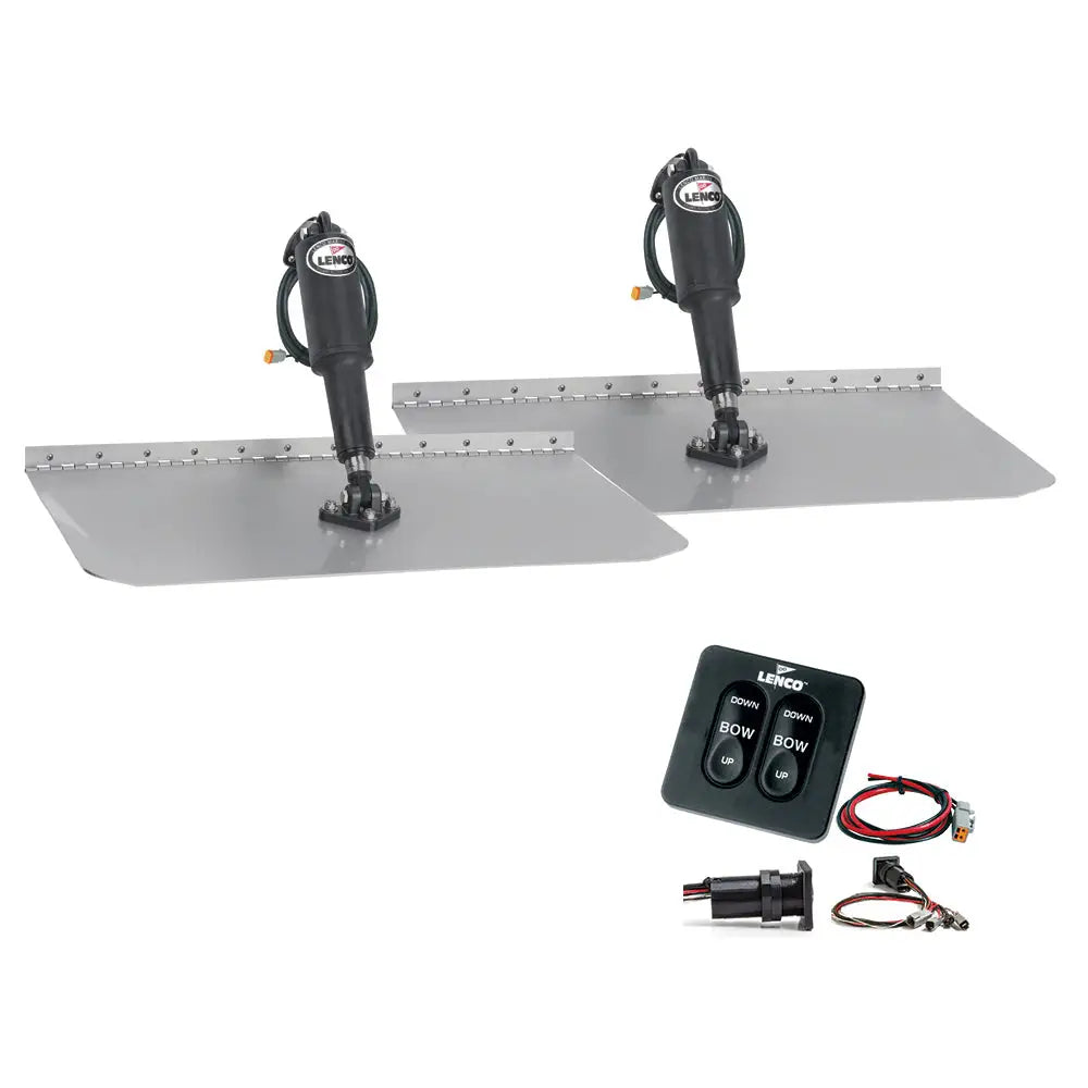 Lenco 12’’ x 18’’ Standard Trim Tab Kit w/Standard Tactile Switch Kit 12V [TT12X18] - Trim Tabs